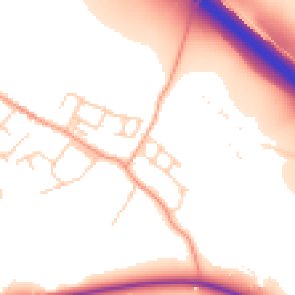 Daytime road noise heatmap for ME14 4GE