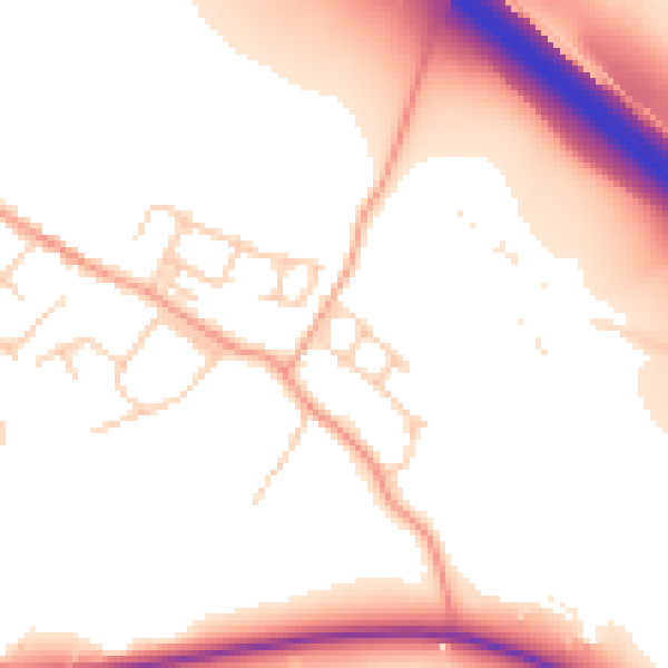 Daytime road noise heatmap for ME14 4GJ