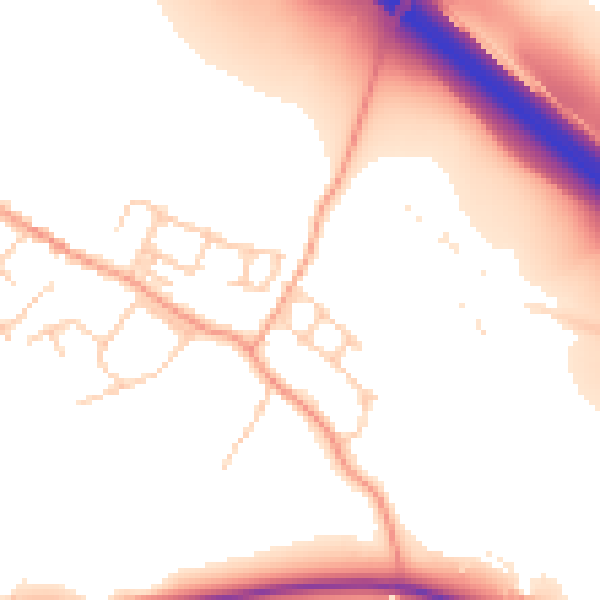 Daytime road noise heatmap for ME14 4GL