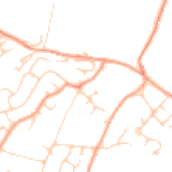 Daytime road noise heatmap for ME14 4JX