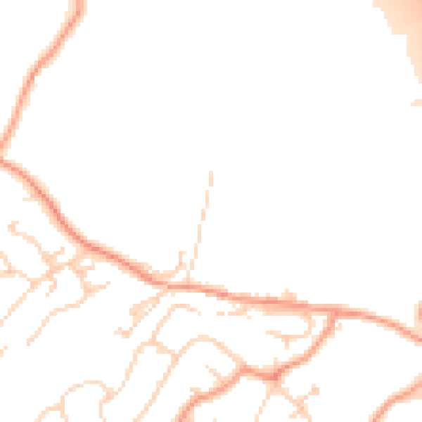 Daytime road noise heatmap for ME14 4PF