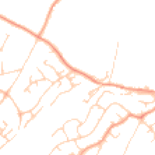 Daytime road noise heatmap for ME14 4PR