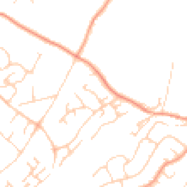 Daytime road noise heatmap for ME14 4PU