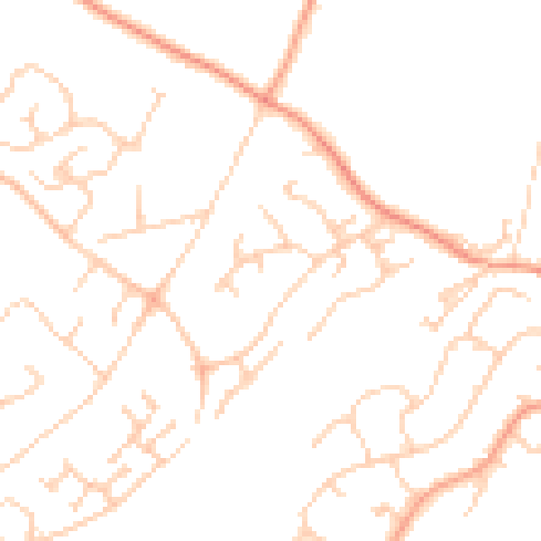 Daytime road noise heatmap for ME14 4PZ