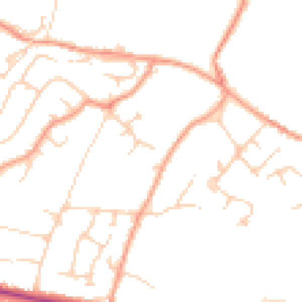 Daytime road noise heatmap for ME14 4QF