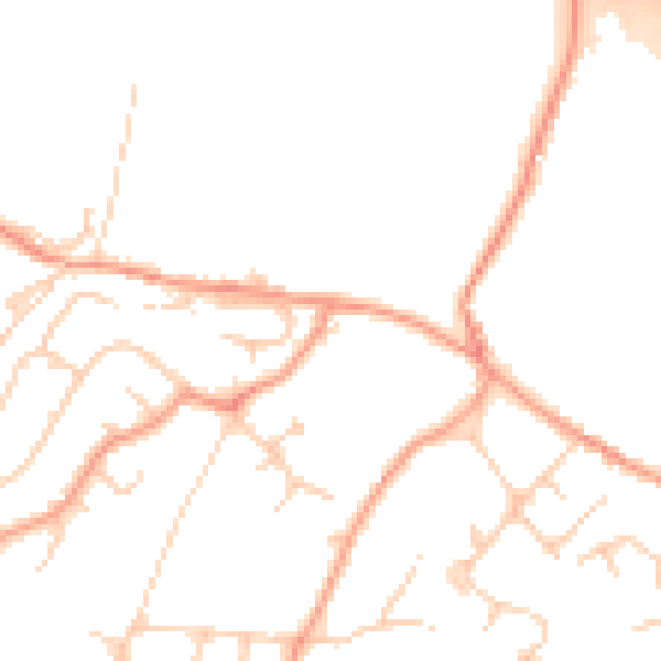 Daytime road noise heatmap for ME14 4QR