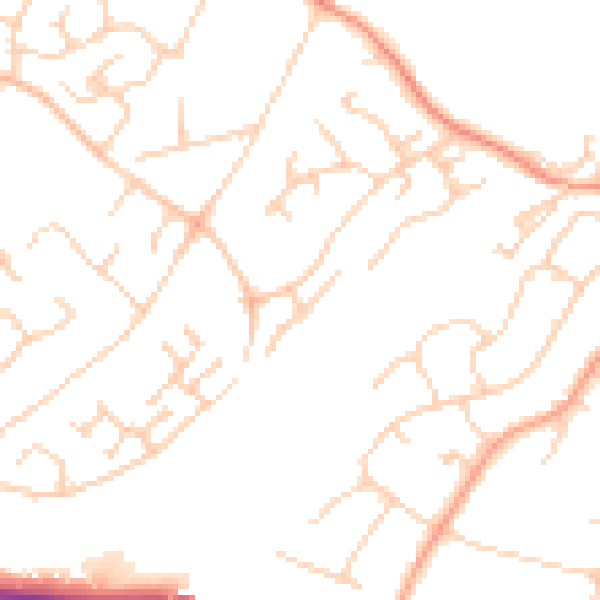 Daytime road noise heatmap for ME14 5FP