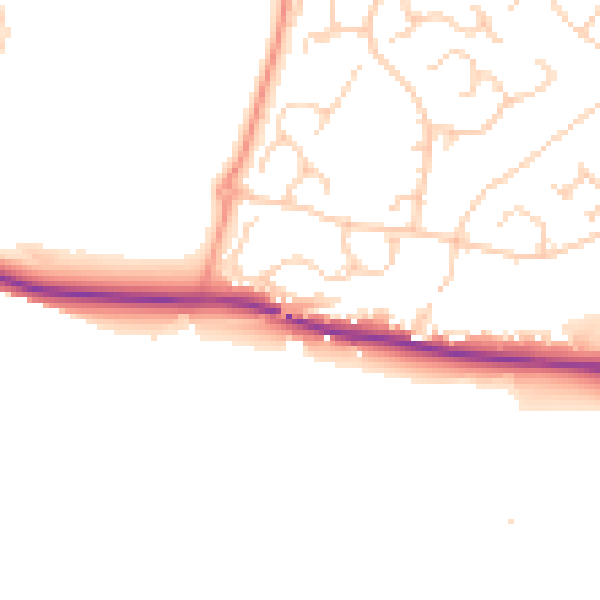 Daytime road noise heatmap for ME14 5FS