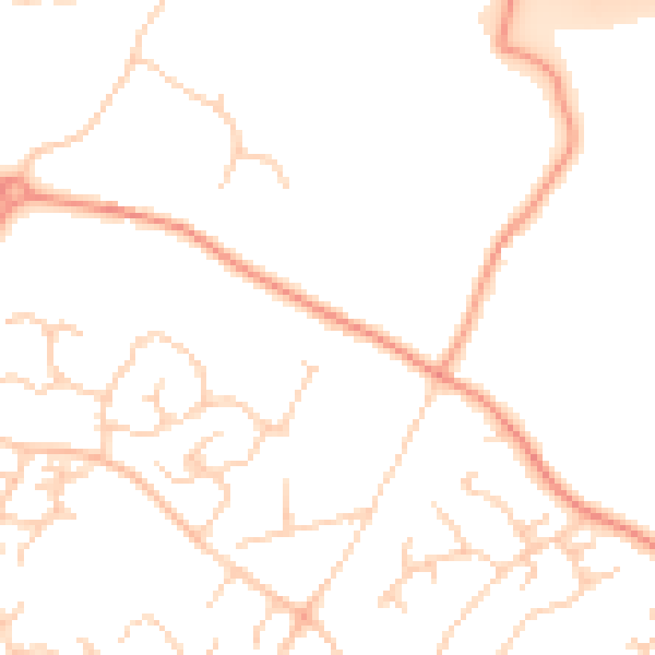 Daytime road noise heatmap for ME14 5LB