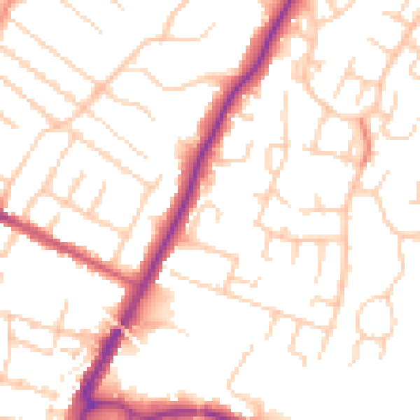 Daytime road noise heatmap for ME14 5LT