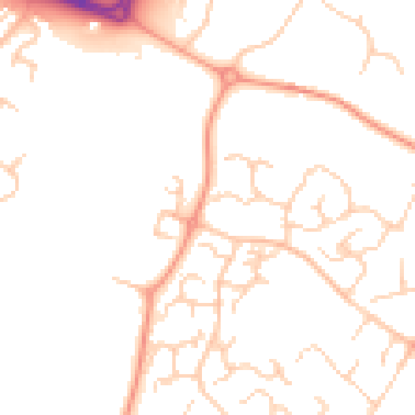Daytime road noise heatmap for ME14 5PW