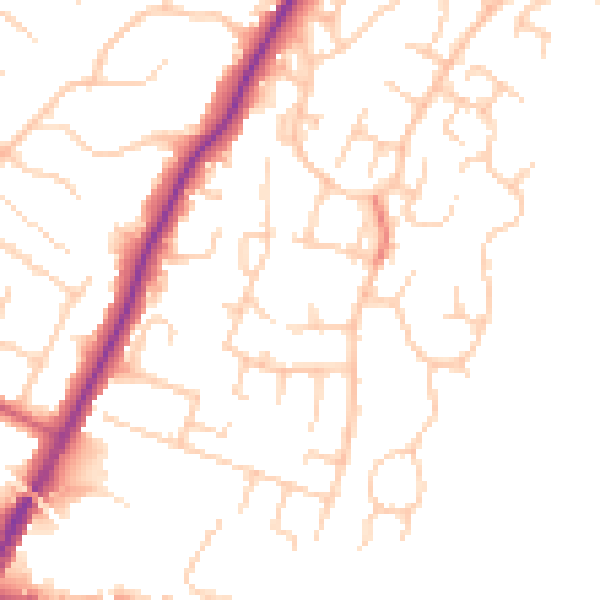 Daytime road noise heatmap for ME14 5PZ