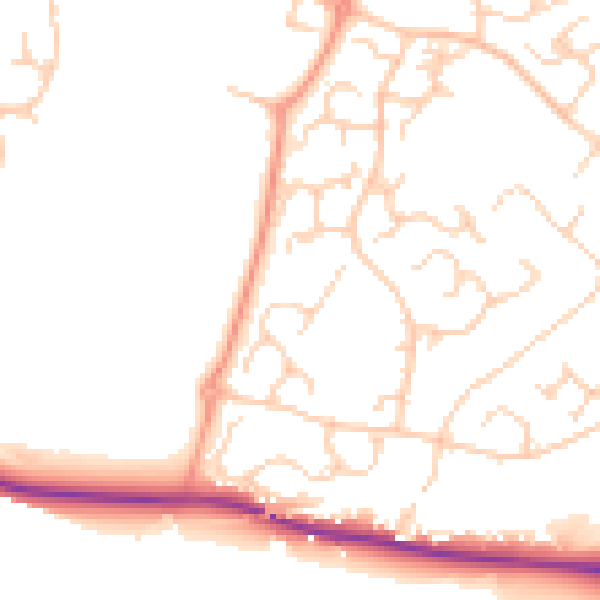 Daytime road noise heatmap for ME14 5SH