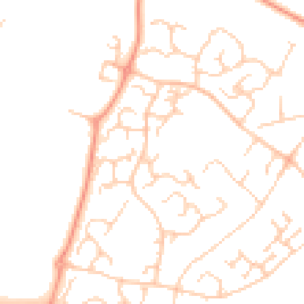 Daytime road noise heatmap for ME14 5SN