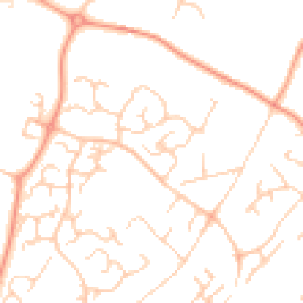 Daytime road noise heatmap for ME14 5TE