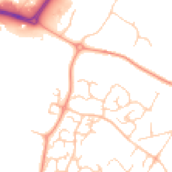 Daytime road noise heatmap for ME14 5UY