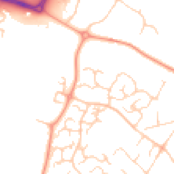 Daytime road noise heatmap for ME14 5UZ