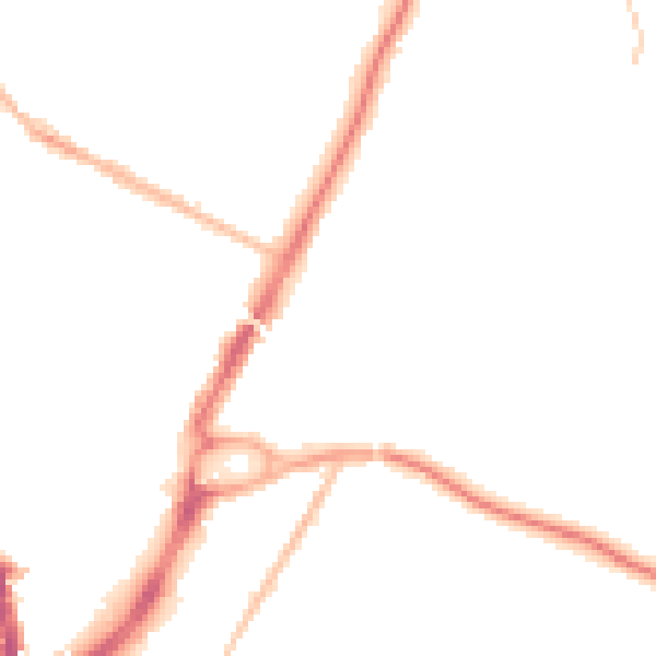 Night-time road noise heatmap for ME14 5XA
