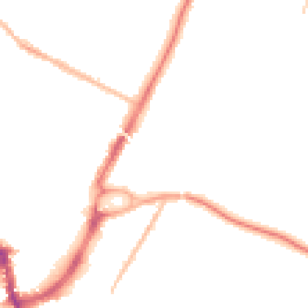 Night-time road noise heatmap for ME14 5YA