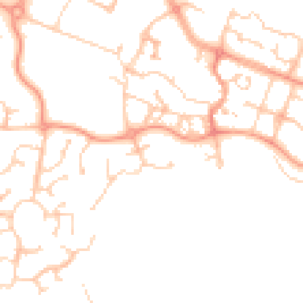Daytime road noise heatmap for ME19 4AT