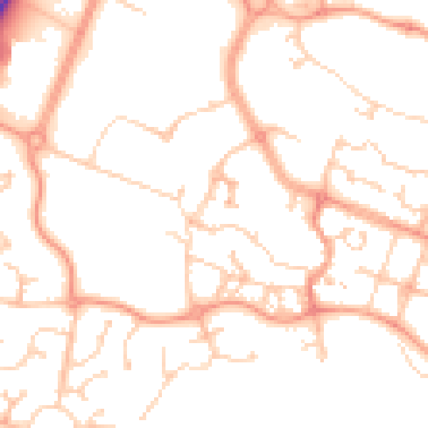 Daytime road noise heatmap for ME19 4AU