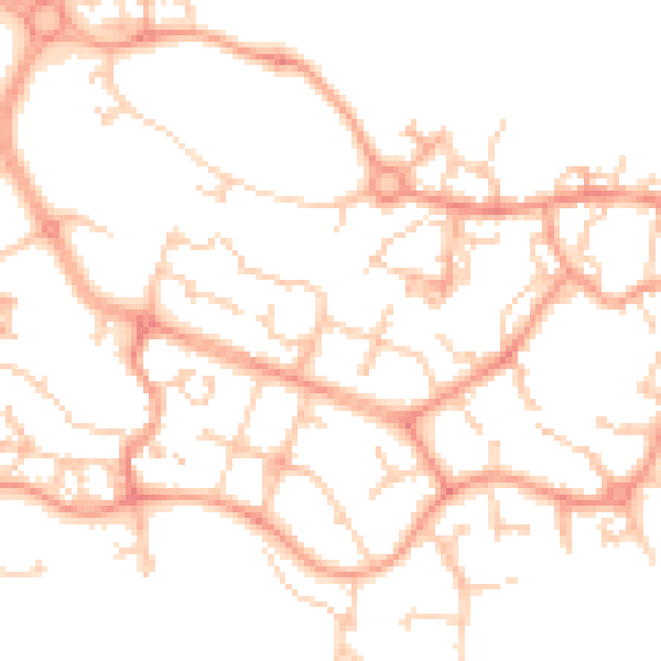 Daytime road noise heatmap for ME19 4BB
