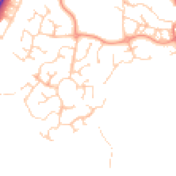 Daytime road noise heatmap for ME19 4BD