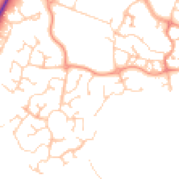 Daytime road noise heatmap for ME19 4BE