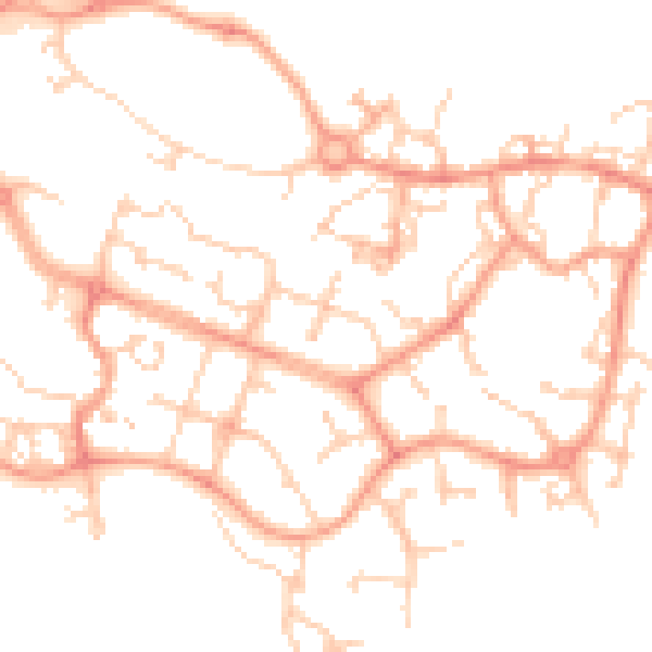 Daytime road noise heatmap for ME19 4BP