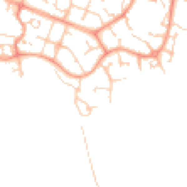 Daytime road noise heatmap for ME19 4BU
