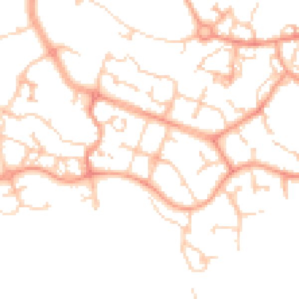 Daytime road noise heatmap for ME19 4BY