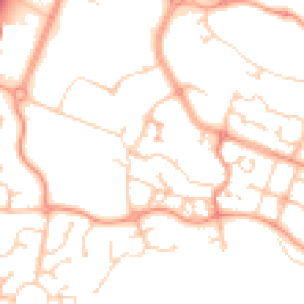 Daytime road noise heatmap for ME19 4DA