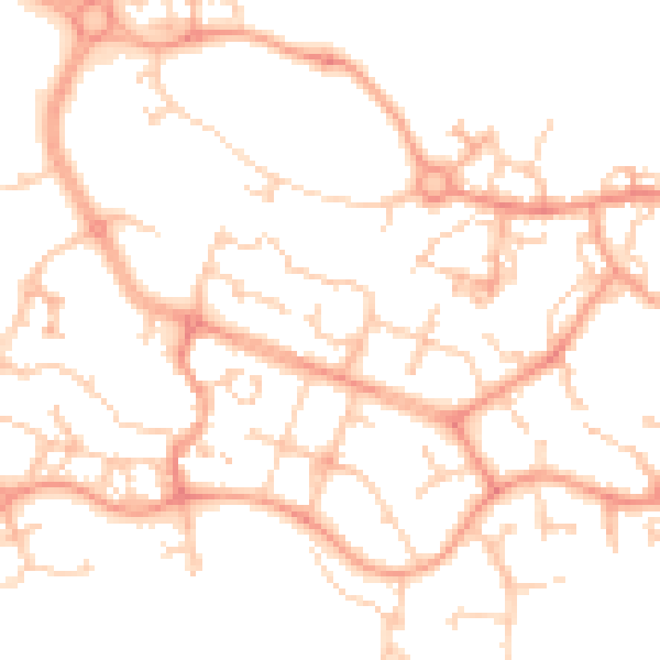Daytime road noise heatmap for ME19 4DD