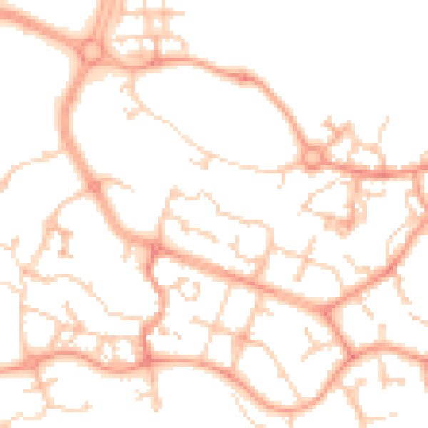 Daytime road noise heatmap for ME19 4DF