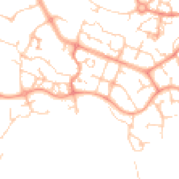 Daytime road noise heatmap for ME19 4DJ