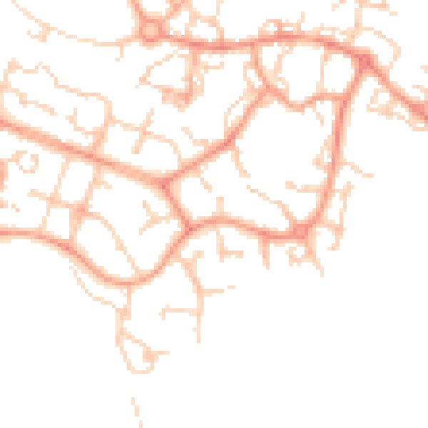 Daytime road noise heatmap for ME19 4DS