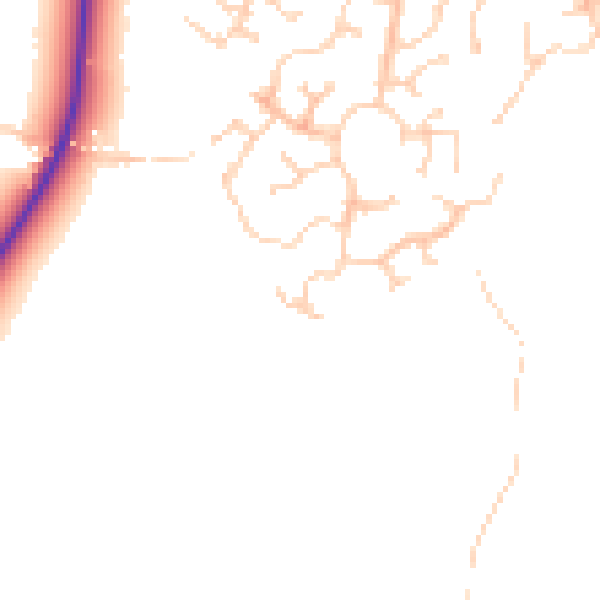 Daytime road noise heatmap for ME19 4DT