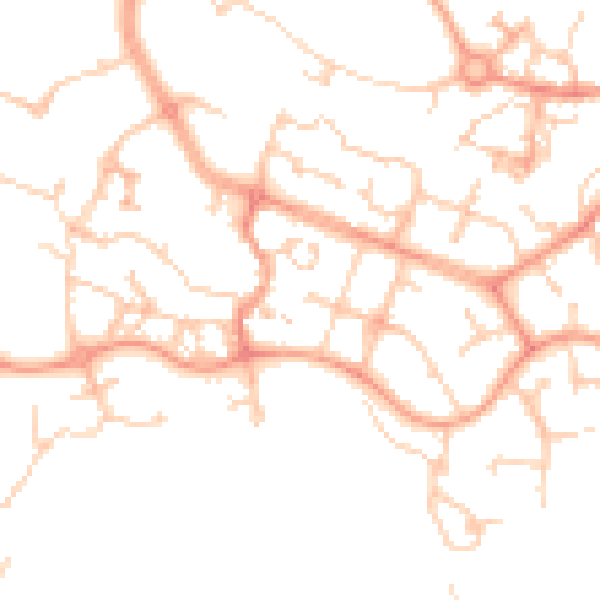Daytime road noise heatmap for ME19 4EA