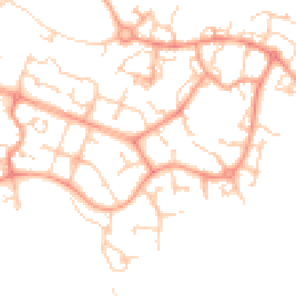 Daytime road noise heatmap for ME19 4EF