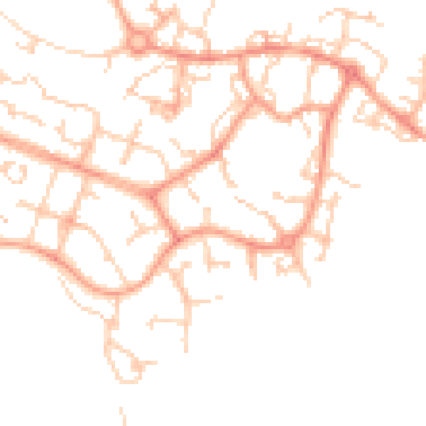 Daytime road noise heatmap for ME19 4EH