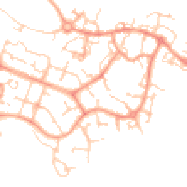 Daytime road noise heatmap for ME19 4EJ