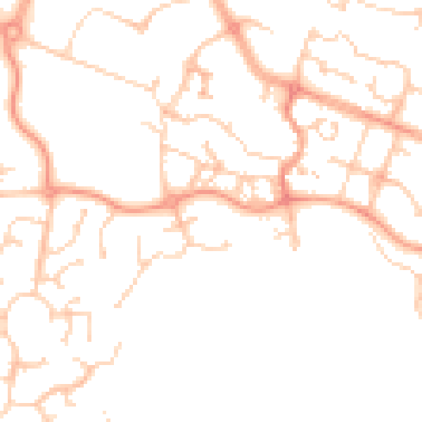 Daytime road noise heatmap for ME19 4EL