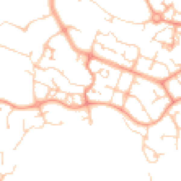 Daytime road noise heatmap for ME19 4ET