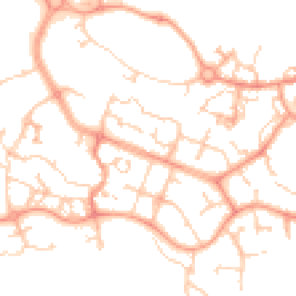 Daytime road noise heatmap for ME19 4EU