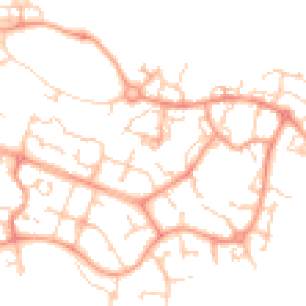Daytime road noise heatmap for ME19 4FA