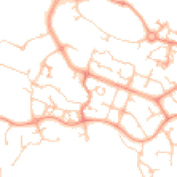 Daytime road noise heatmap for ME19 4FB