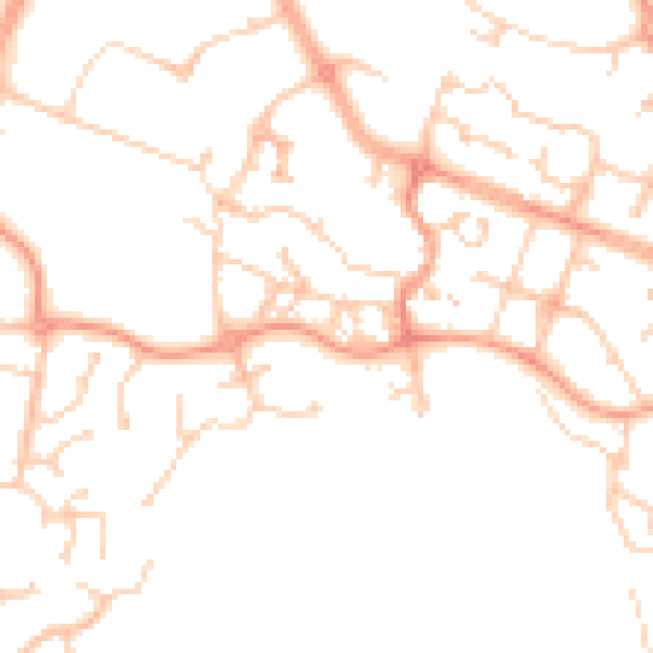 Daytime road noise heatmap for ME19 4HS