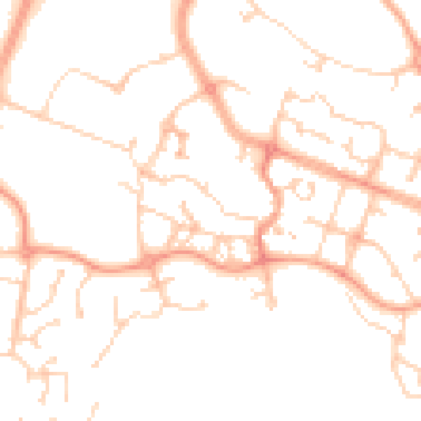 Daytime road noise heatmap for ME19 4HT
