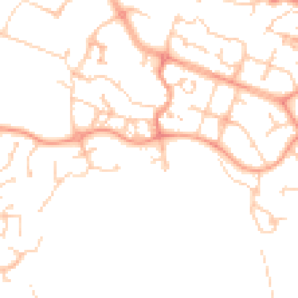 Daytime road noise heatmap for ME19 4LP