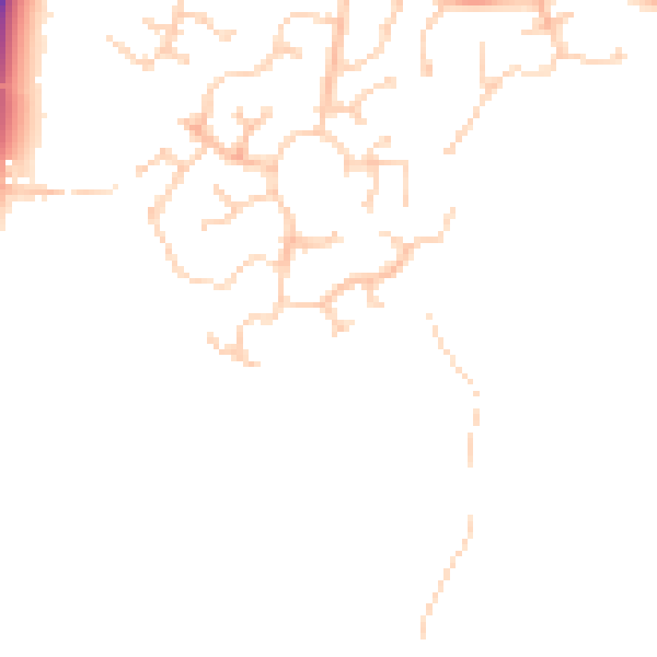 Daytime road noise heatmap for ME19 4NT